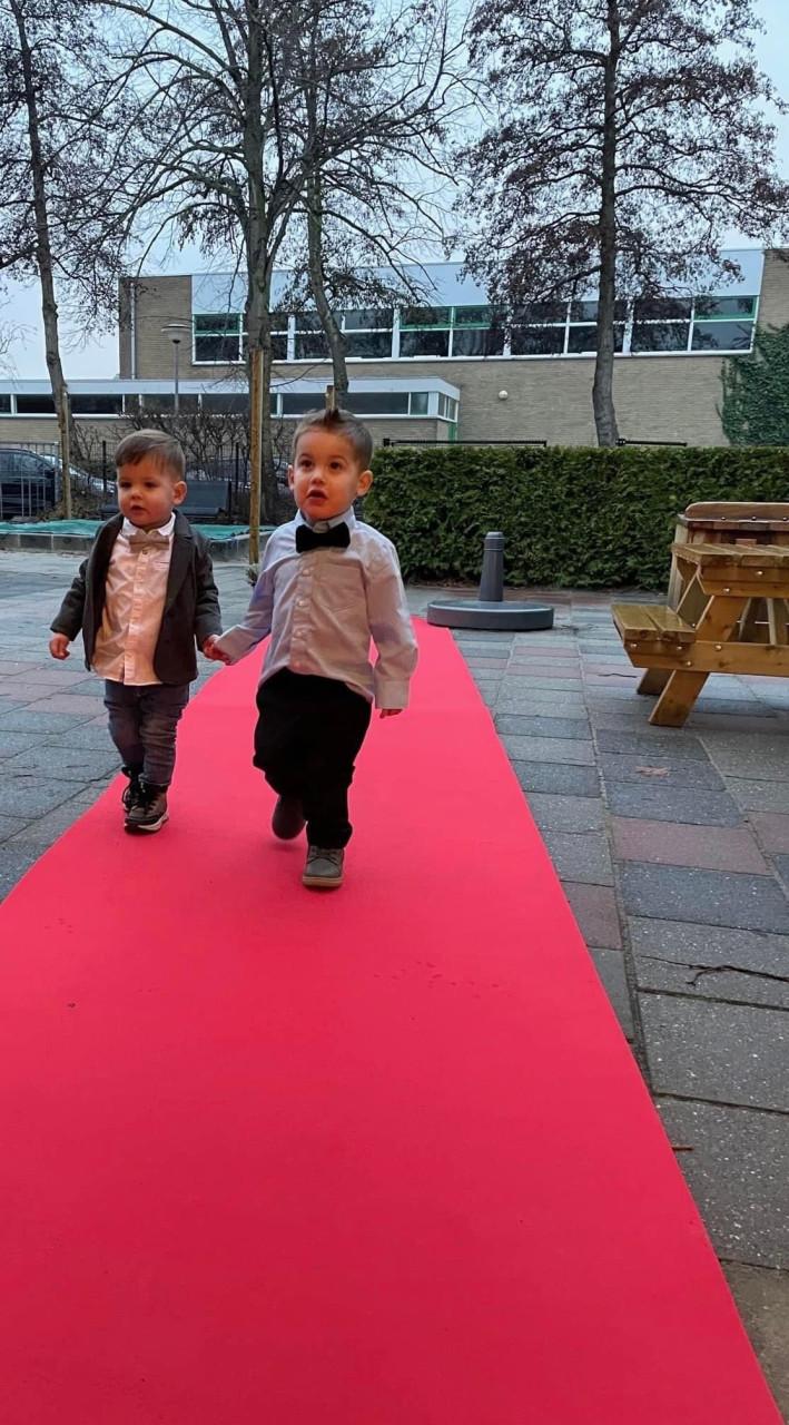 Rode loper voor bruiloft of evenement