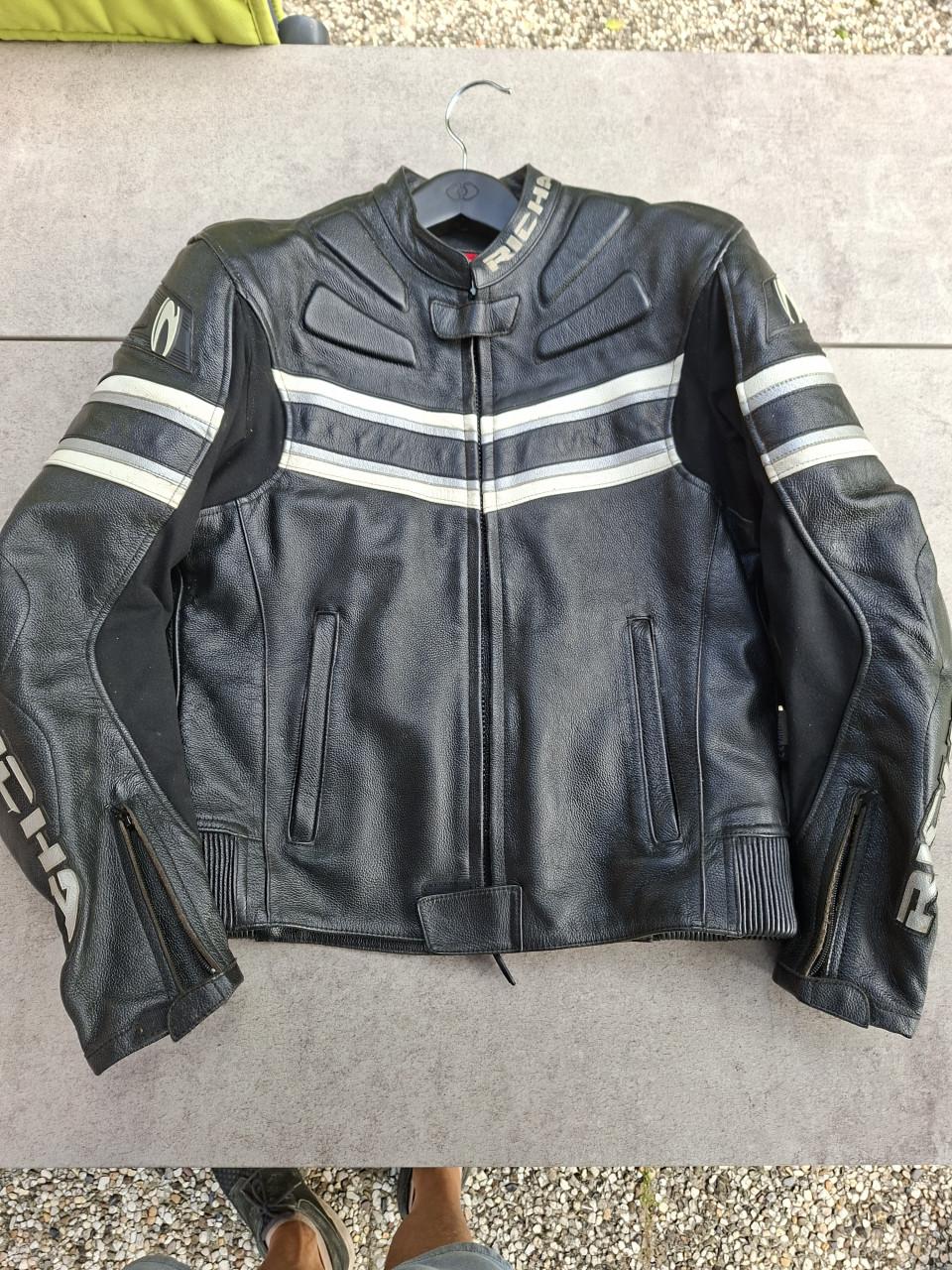 Richa leren motorjack , vintage look