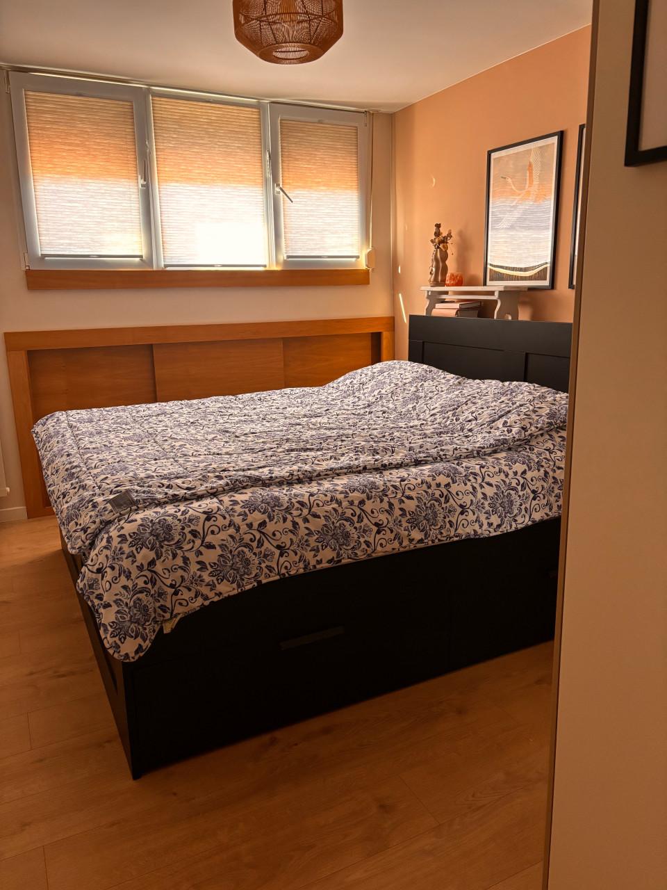 Ikea bed brimnes, zwart, 180x200!