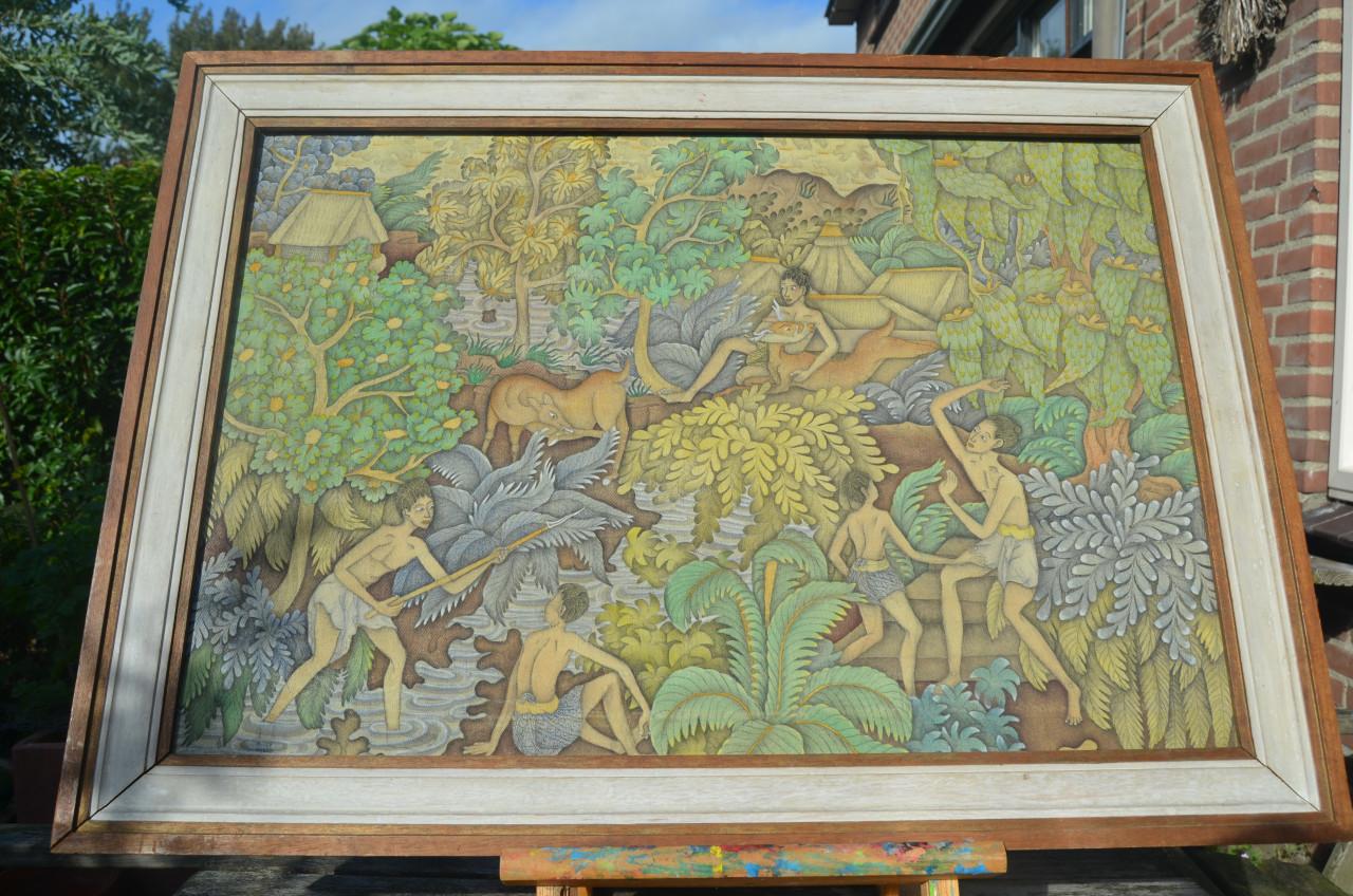 Schilderij Ketut Tungeh 'Bali Life'