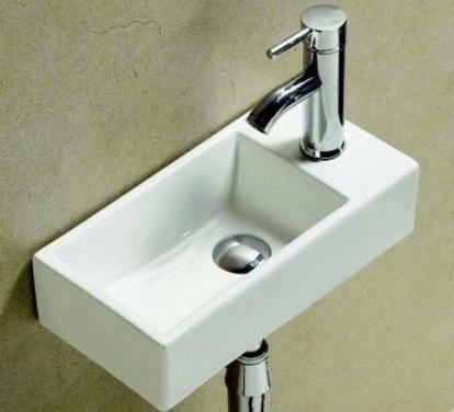 Toilet Wasbakje (wit), afvoerplug (wit), Fonteinkraan (rvs)