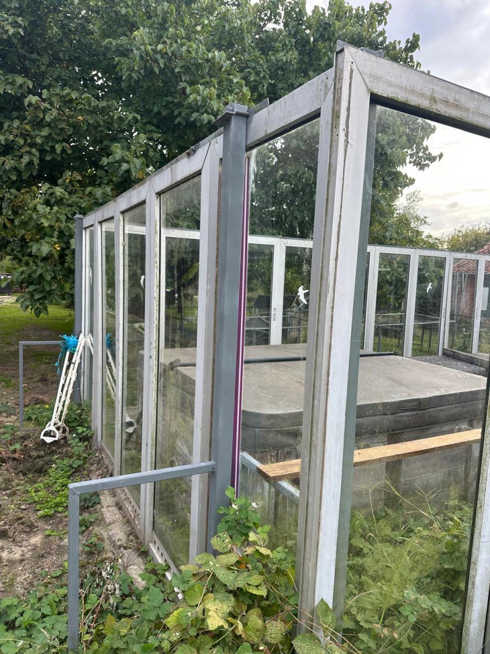 Aluminium/glazen terrasschermen