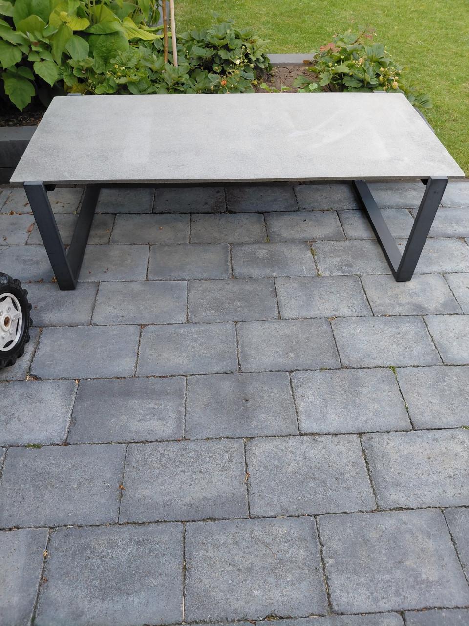 Lounge tafel 130x60 cm aluminium/ gesinterd steen