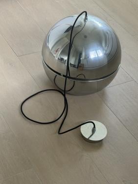 Vintage Verchroomde Hanglamp Zuiver - Jaren '70 Stijl