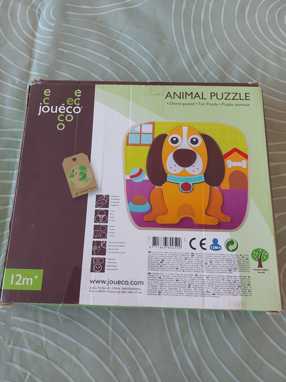 Leuke (als nieuwe) houten puzzel Hond voor de allerkleinsten