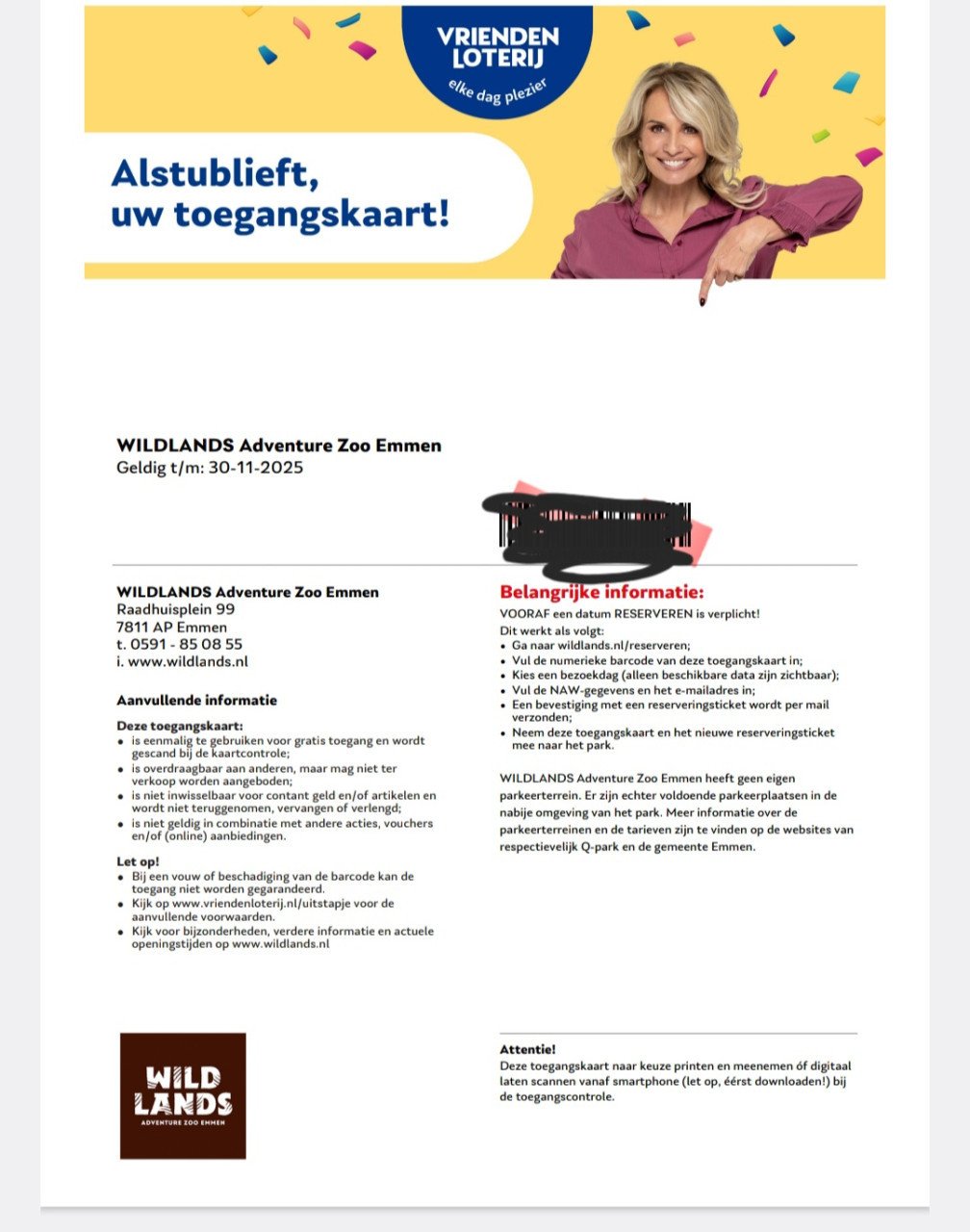 4 tickets wildlands zoo