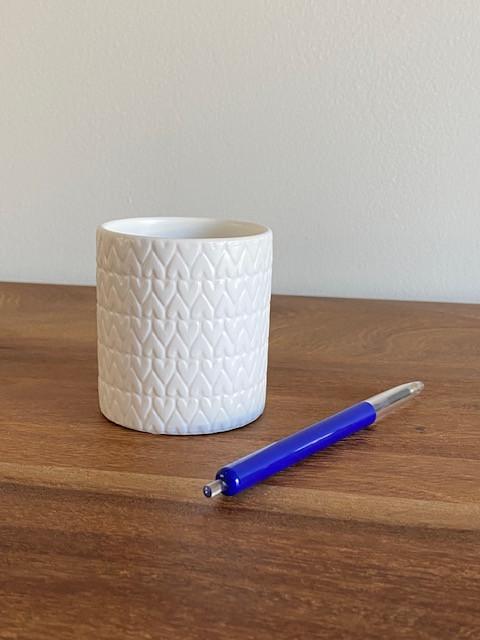 Zusss | Keramieken geurkaars kaars hartjes S | Wit