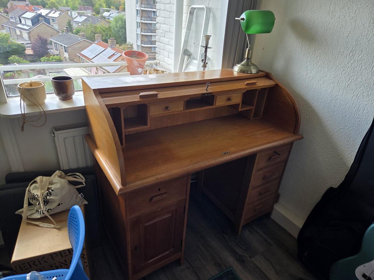 Secretaire blank eiken