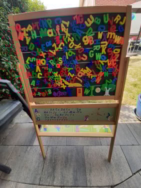 Magneet en krijtbord