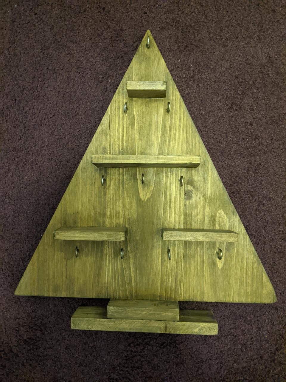 Houten kerstboompjes