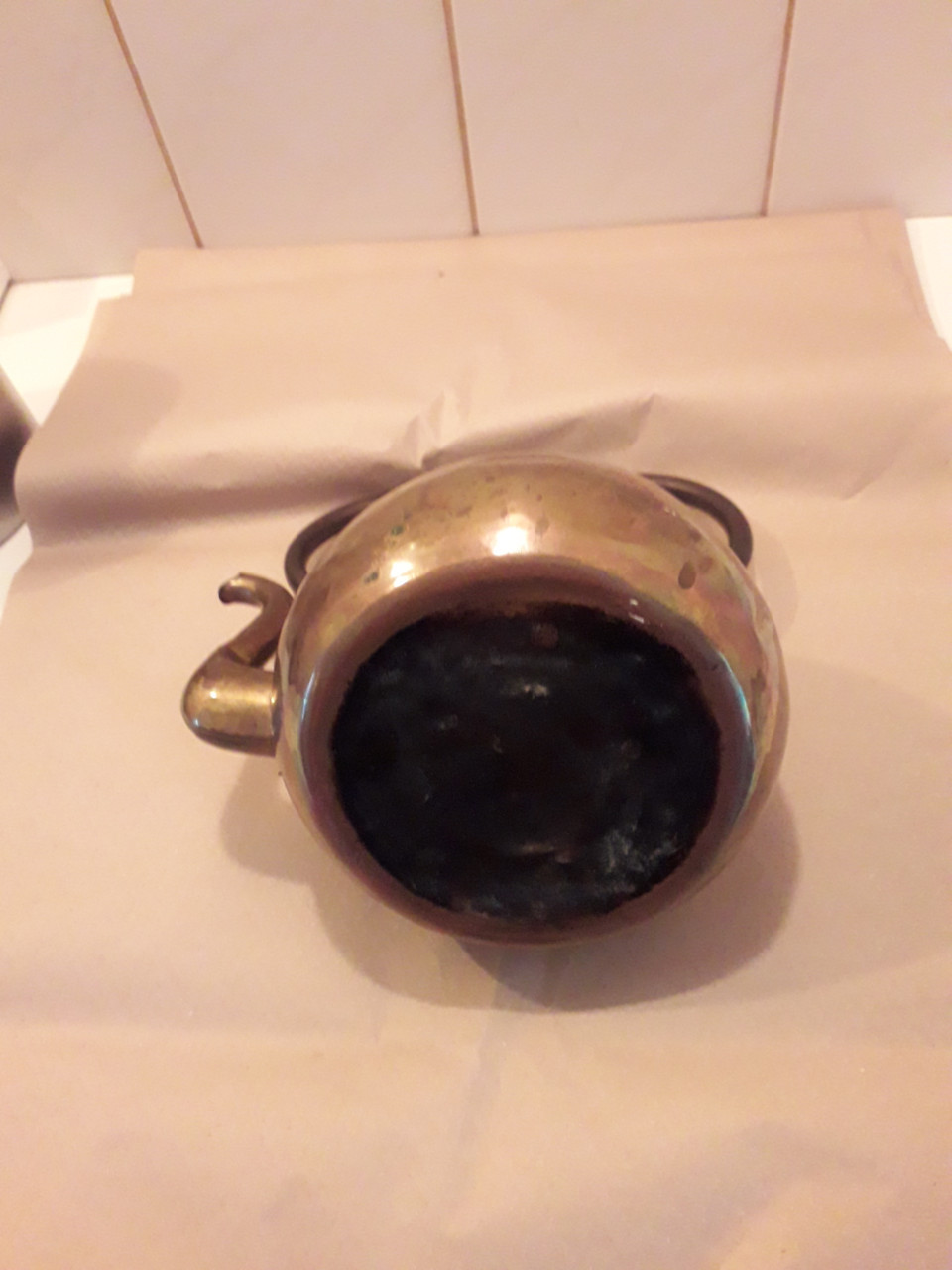 Oud koperen keteltje