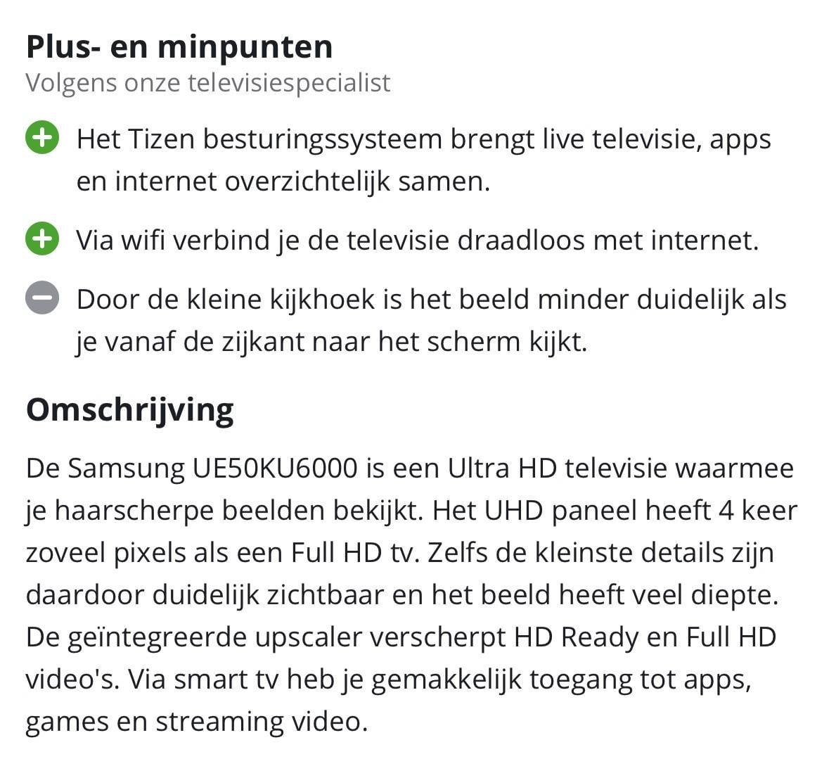 Samsung UE50KU6000