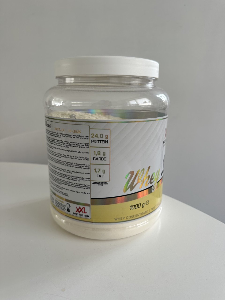 Whey delicious vanille 1000 gram - nieuw!