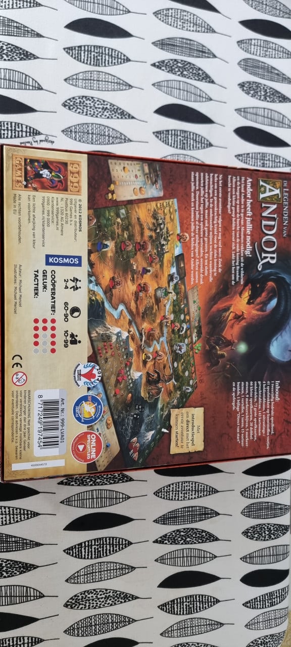 Bordspel Legenden van Andor, praktisch nieuw, 1 keer gespeeld