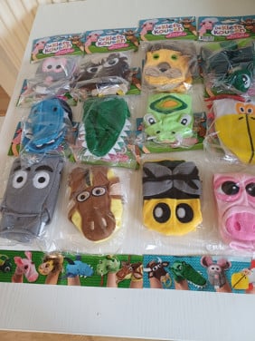 12 sokkenpoppen p.s.1,50  alle 12 samen 15,00