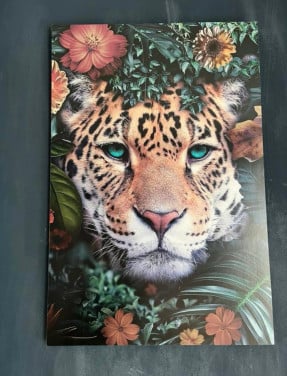 Schilderij vrouw met bloemen