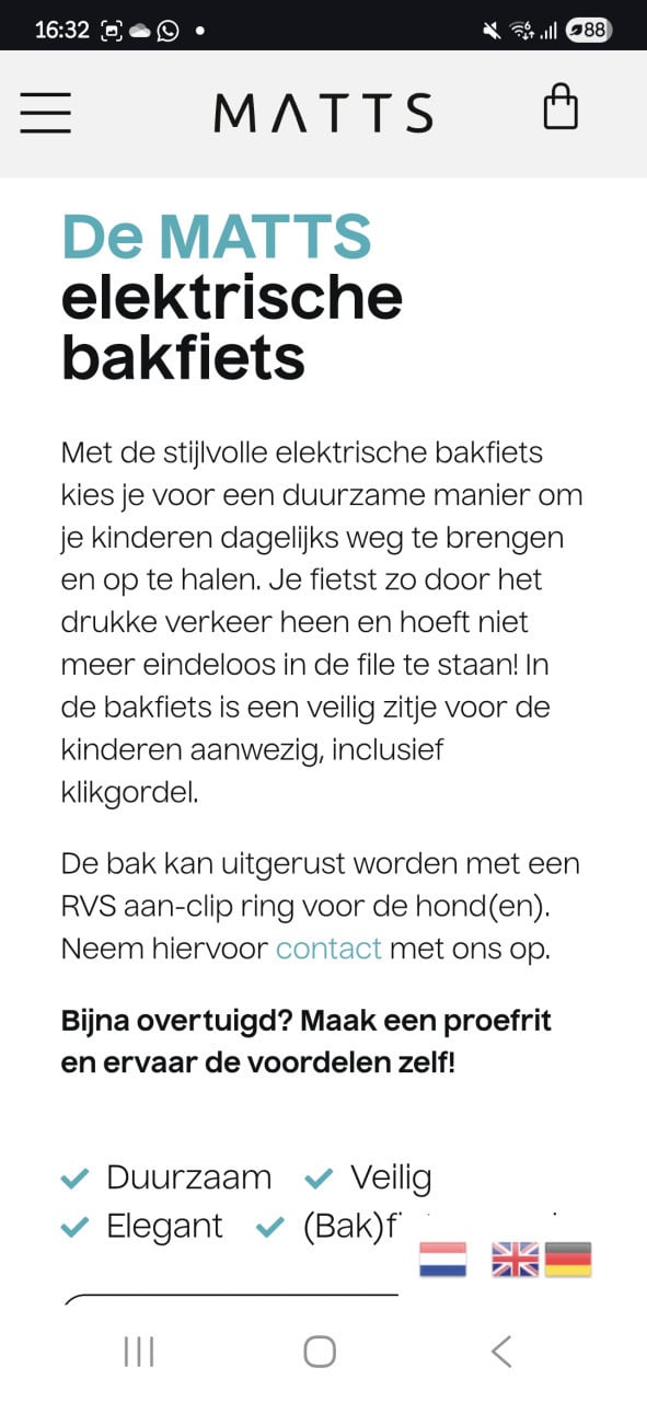 Prachtige Matts bakfiets zgan