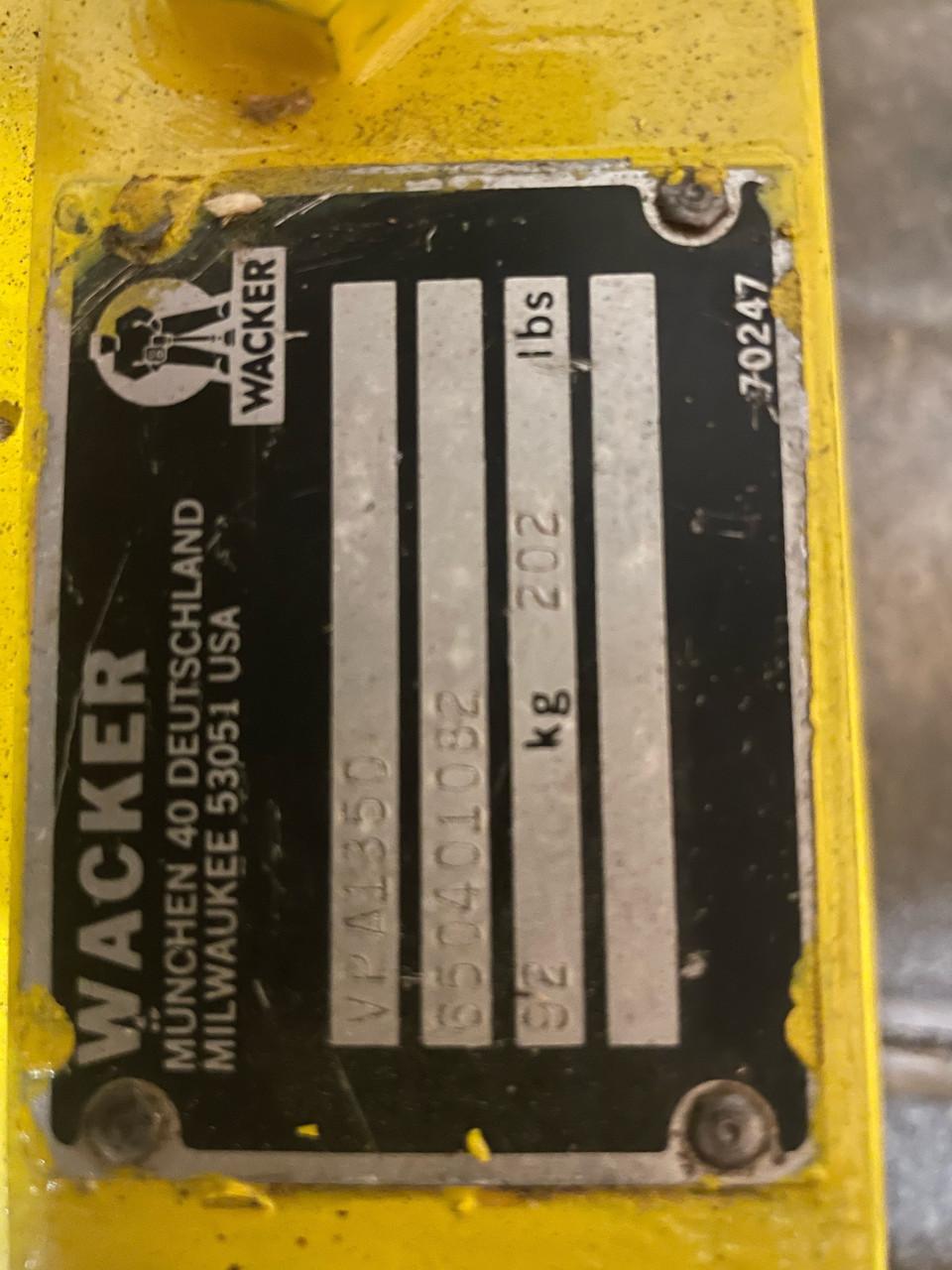 Wacker vp 1350 trilplaat