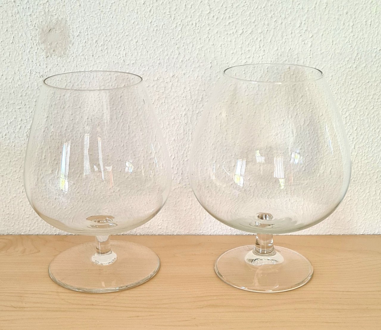 2 mooie grote cognac glazen