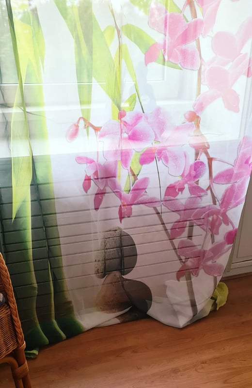 Mooi voile/gordijn 140x270 cm met prachtig oosters dessin