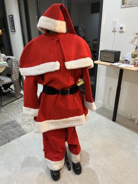 Kerstman pak met pruik en baard