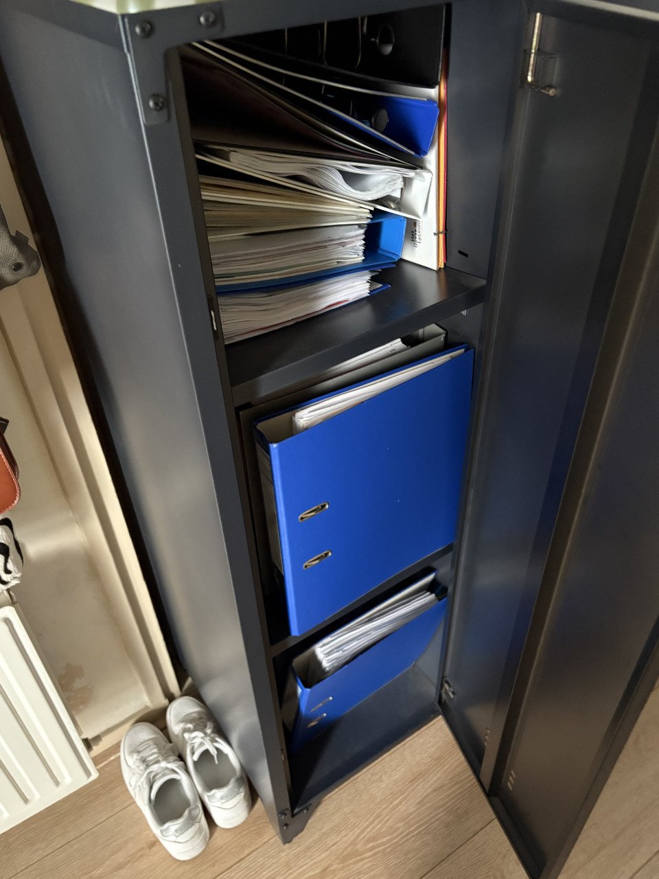Lockerkast Vintage look donkergrijs/zwart