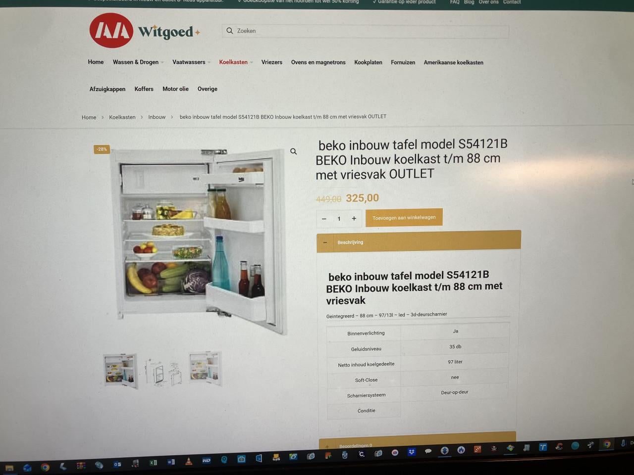 Beko Koelkast vriezer S54121 2 jaar oud in perfecte staat
