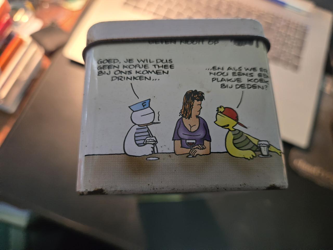 Vintage Wieger Ketellapper ontbijtkoekblik uit 2007,