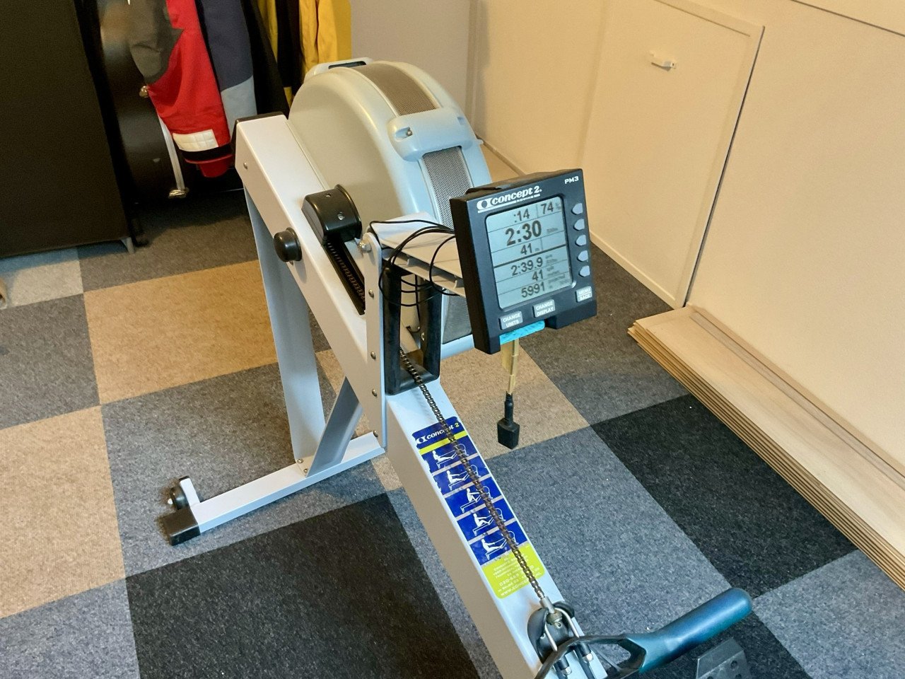 Concept 2 roeitrainer met PM3 display