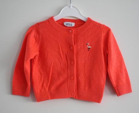 Neo oranje vestje met flamingo maat 68