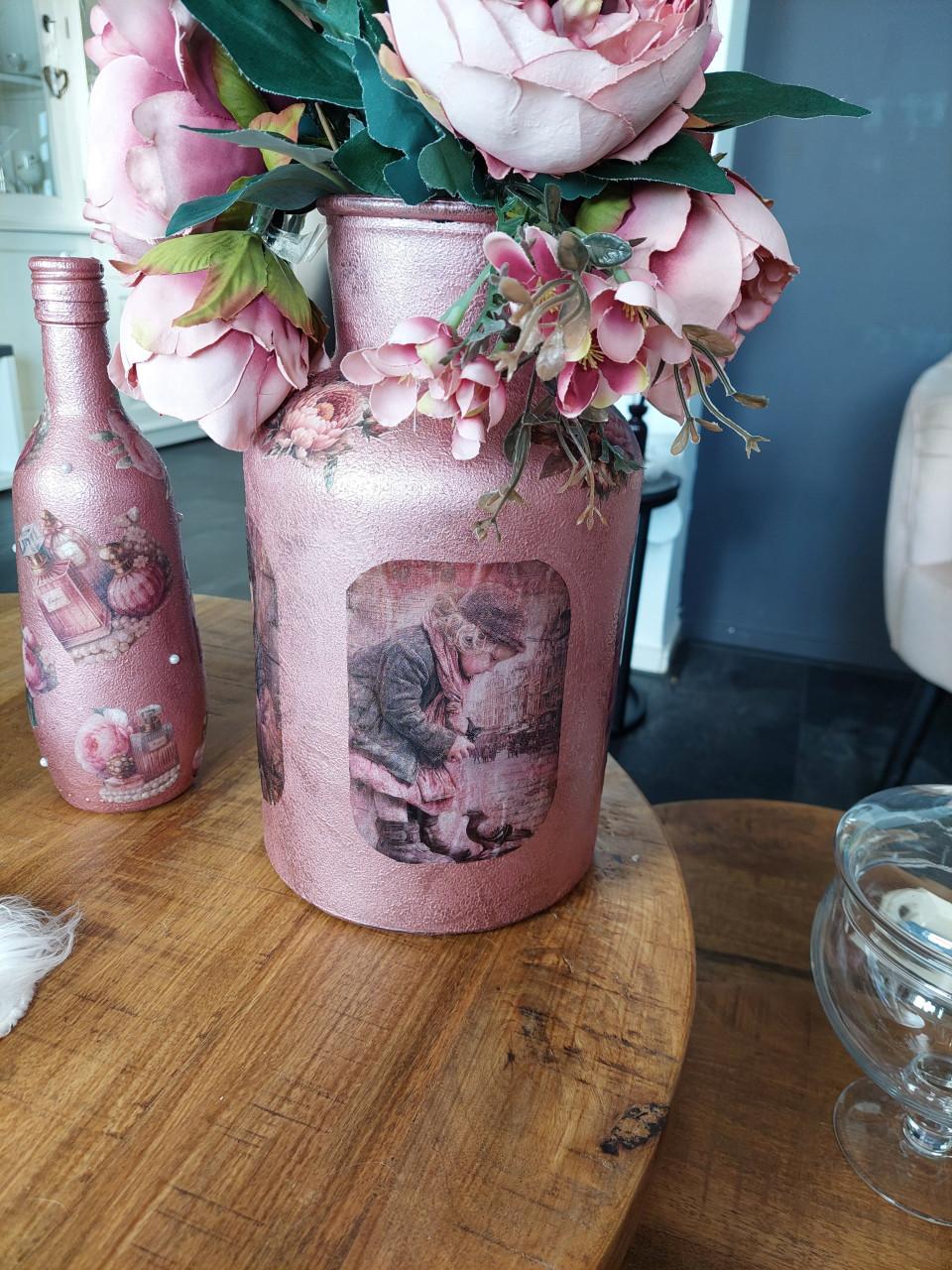 Nw Decoupage baroque vaas