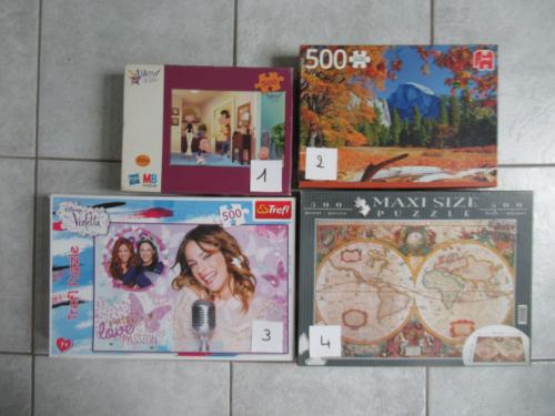 4 leuke volledige puzzels van 500 stukjes