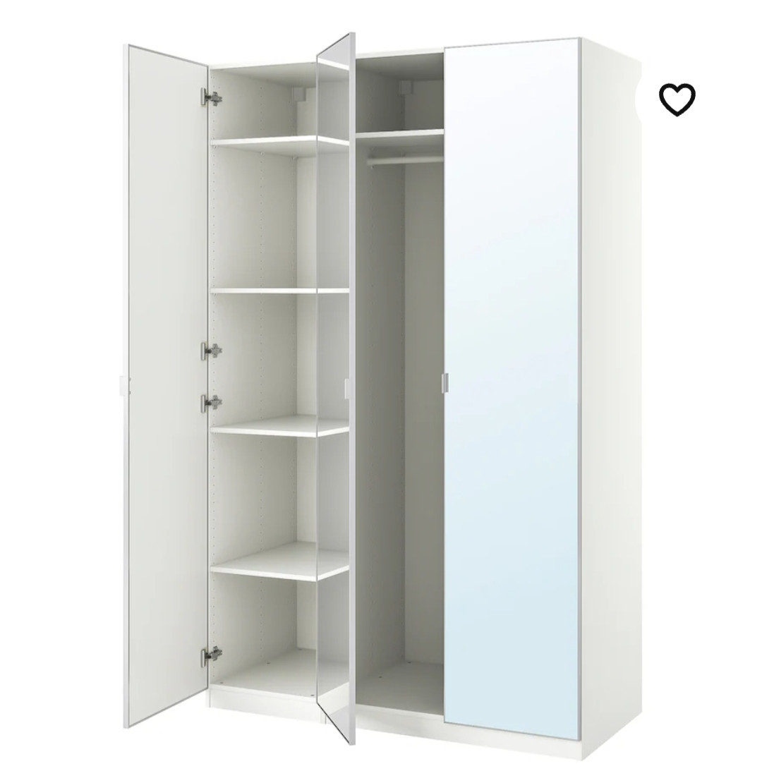 Spiegeldeuren PAX 50x195cm (voor 201cm kast)