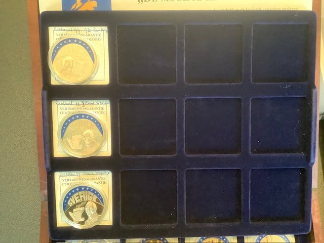 Penningen set “ De Mooiste Kleuren ECU’s “.