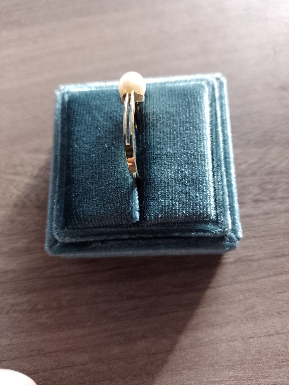 Goden dames ring met parel 585 goudmerk