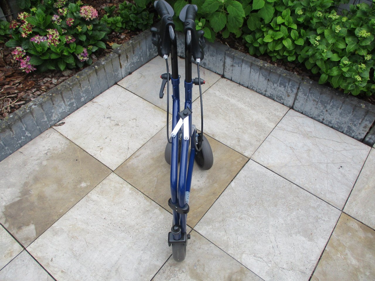 Zgan opvouwbare 3wiel rollator met mand en dienblad