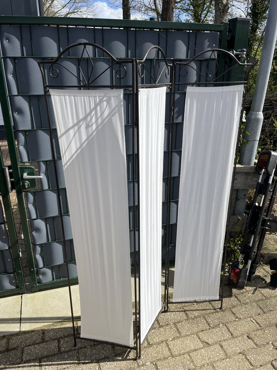 Kamerscherm, metalen frame