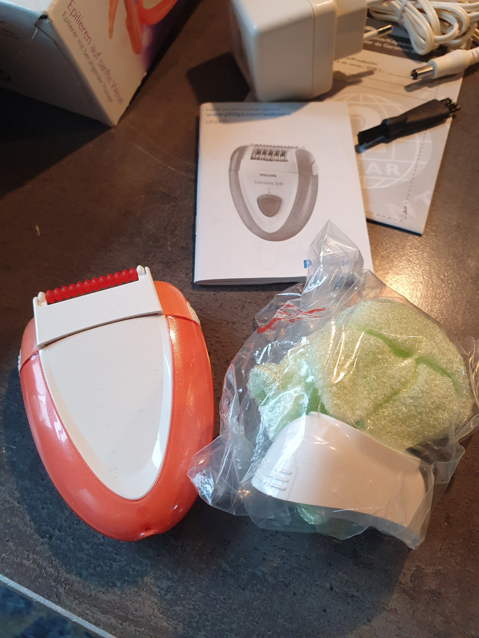 Zgan mooie complete Philips Satinelle Soft Epileerapparaat