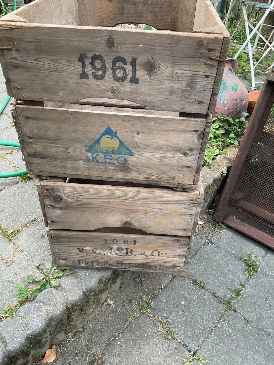 Houten kisten Krabbendijke en Kapelle 1961