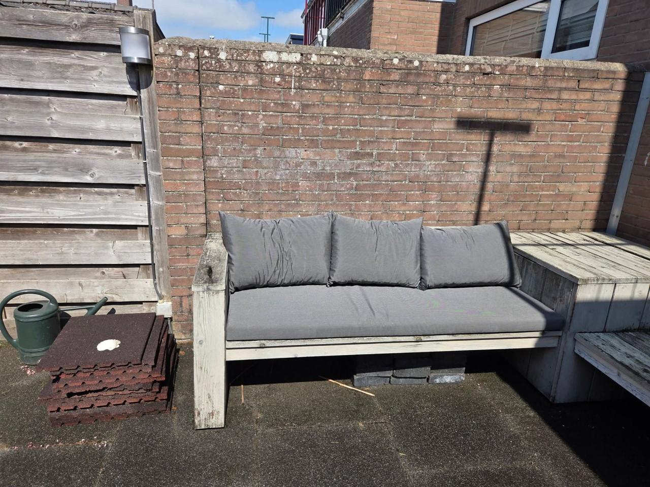 Steigerhouten tuinbank, gratis af te halen