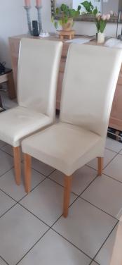2 leren stoelen, GRATIS