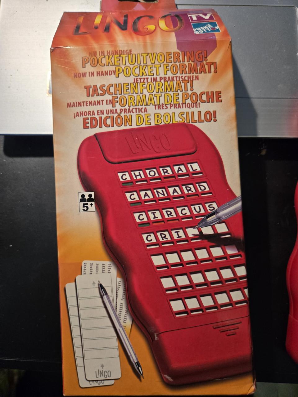 Lingo Pocketuitvoering!, 2 spelers 5+jaar.