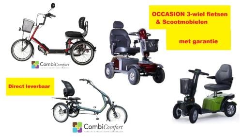 Occasion scootmobielen en 3-wielfietsen met garantie