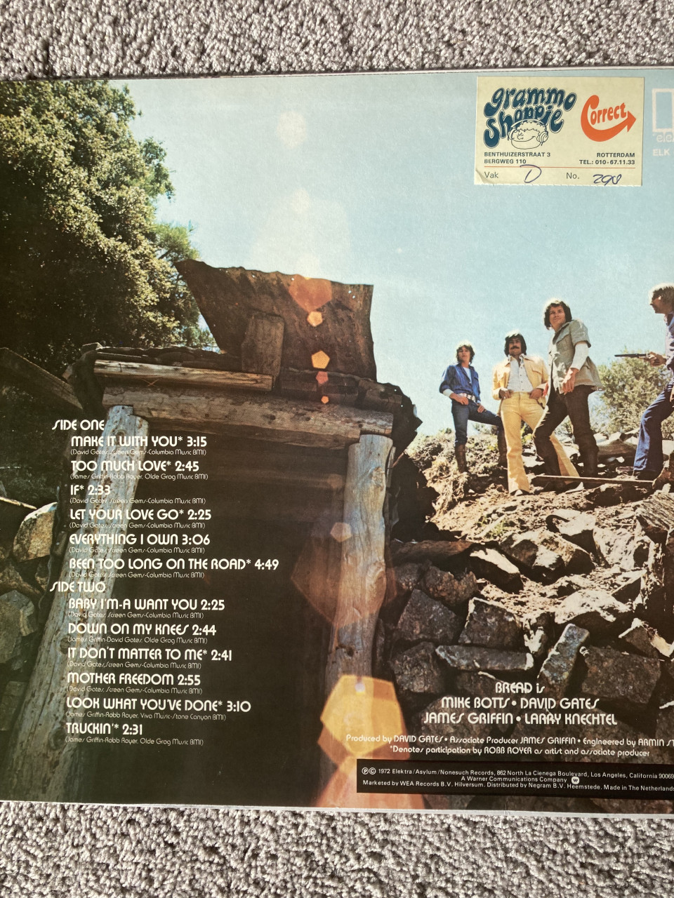 Vinyl LP Bread The best of Bread Elk 42115 1972