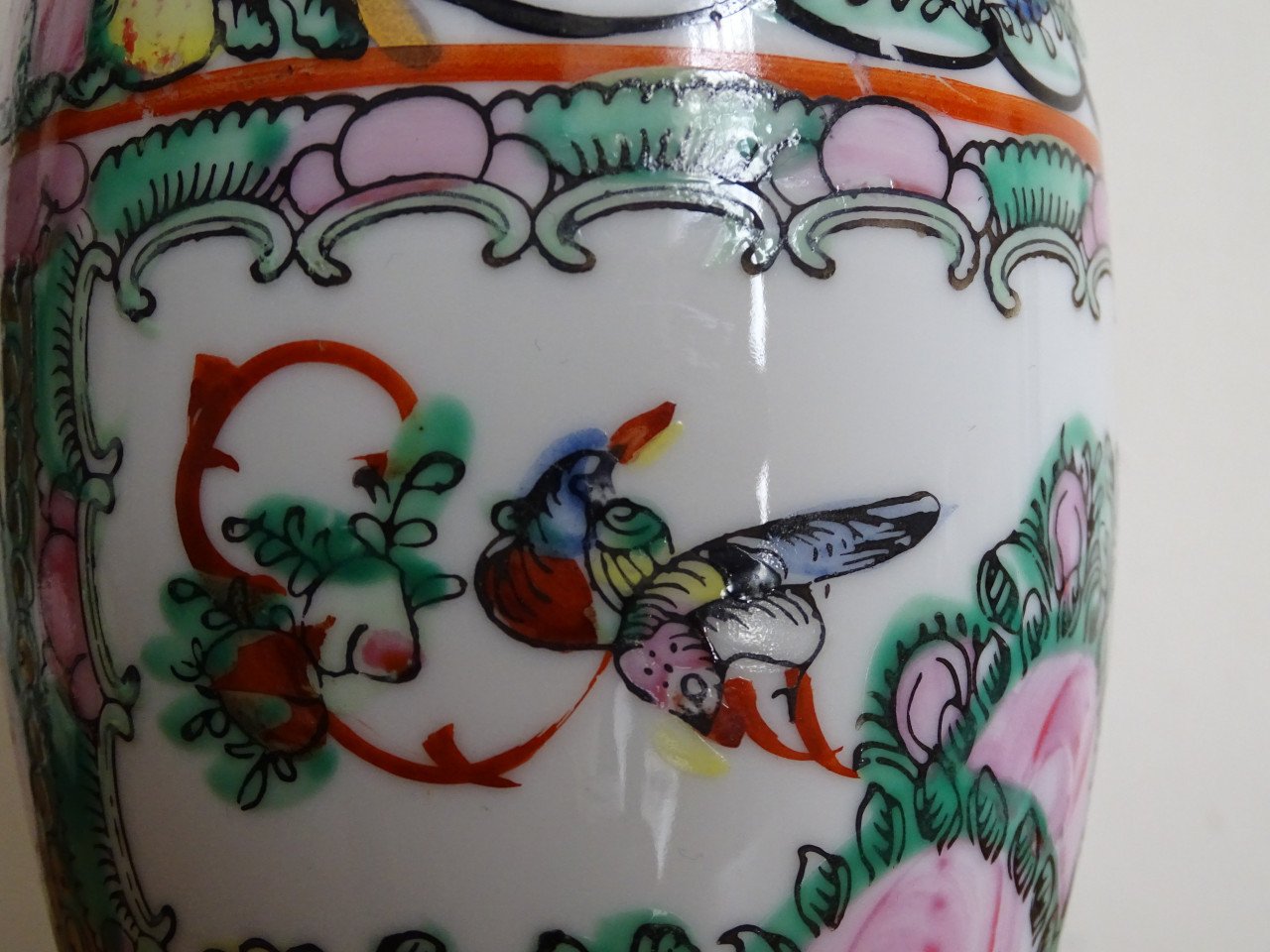 Vaasje China Famille Rose Porselein Chinees Vlinders
