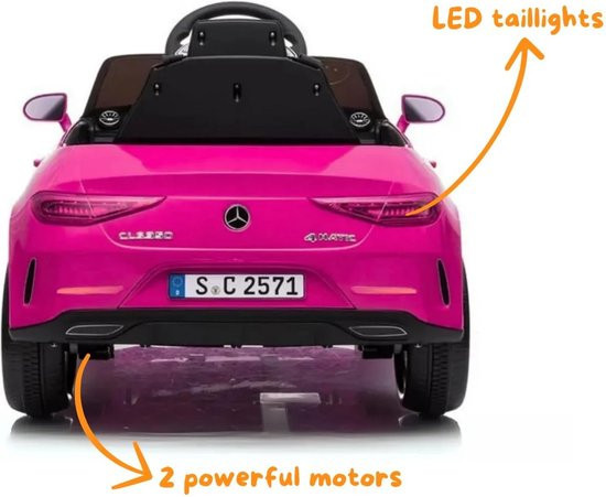Mercedes CLS350 - Elektrische Kinderauto 12V - 1 tot 5 jaar - Roze