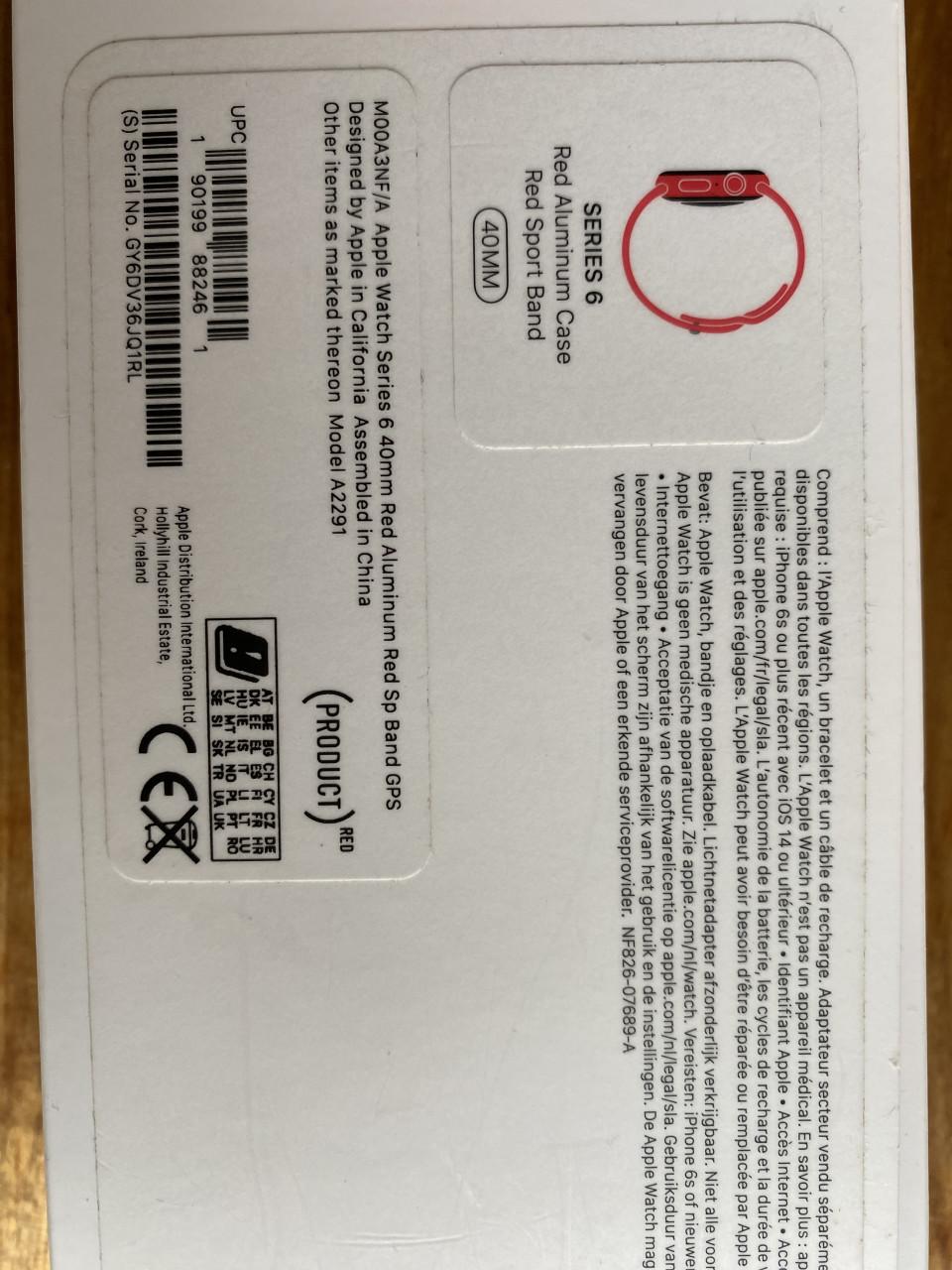 Apple watch series 6 rood