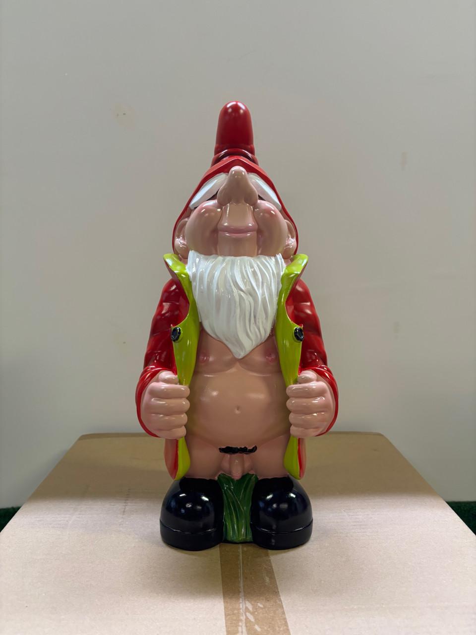 Kabouter Bobbi met blote borsten groot - 44 cm - Tuindecoratie