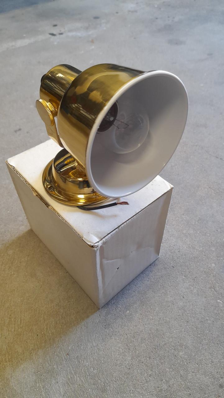 Leeslampje 12 volt messing
