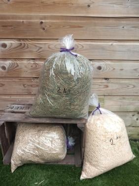 Hooi knaagdieren konijn zaagsel vlas voer